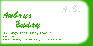 ambrus buday business card